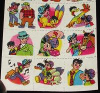 【駄玩具】うつし絵　W3 ワンダースリー　昭和40年代　パチモン