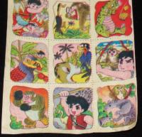 【駄玩具】うつし絵　冒険ガボテン島 15種入り　昭和40年代　パチモン