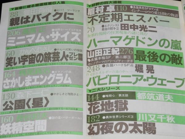 SFアドベンチャー 1982年2月号 SF大賞 井上ひさし/豊田有恒/森下