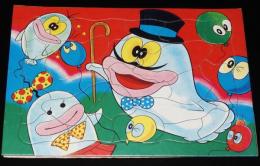 【駄玩具】オバケのQ太郎 パズル　昭和40年代頃　未使用品/パチモン