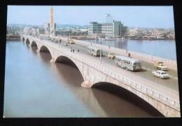 【絵葉書】新潟市万代橋　昭和40年代頃　森永ミルクチョコレート