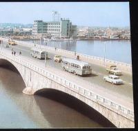 【絵葉書】新潟市万代橋　昭和40年代頃　森永ミルクチョコレート
