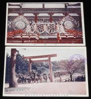 【戦前絵葉書】御即位式実況及 京都御所拝観記念　封筒8枚入/桃山御陵/五節舞/高御座