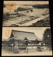 【戦前絵葉書】大阪城跡絵葉書　第四司令部売店発行　封筒8枚入/大阪城観覧記念スタンプ