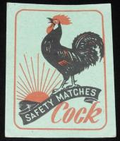 【マッチラベル】SAFETY MATCH　Cock　大小2枚セット/MADE IN BULGARIA/ブルガリア