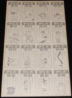 【駄玩具】角面子　パチモンまんが　16枚入シート　昭和40～50年代頃/ワイルド7？