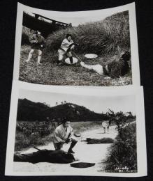 【映画スチール】素浪人捕物帳　闇夜に消えた女　2枚セット　東映　昭和38年/高田浩吉