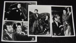 【映画スチール】三萬両五十三次　4枚セット　大映　昭和27年/大河内伝次郎/轟夕起子
