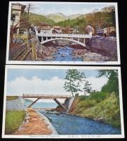 【戦前絵葉書】湯河原名所　封筒入り8枚　清香園旅館　昭和5年/温泉場全景/温泉プール