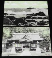 【戦前絵葉書】最新艶付　海の美　大洗　封筒入り8枚　昭和8年/大洗海水浴場/大洗海岸旅館街