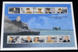 【切手】モルジブ切手　太平洋戦争の戦争指導者・現地司令官　10枚入シート　1991年