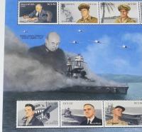 【切手】モルジブ切手　太平洋戦争の戦争指導者・現地司令官　10枚入シート　1991年