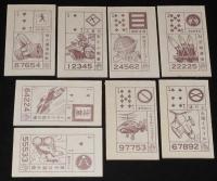 【駄玩具】角面子　元祖天才バカボン　8枚セット　昭和50年代頃/赤塚不二夫/東京ムービー