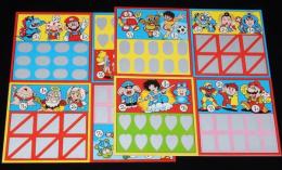 【駄玩具】紙くじ　スーパーマリオ/ドラゴンボール/ほか　2枚セット/パチモン/昭和60年代頃