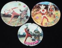 【駄玩具】丸面子　ウルトラマンシリーズ　実写版 8枚セット　昭和40～50年代頃/(C)円谷プロ