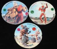 【駄玩具】丸面子　ウルトラマンシリーズ　実写版 8枚セット　昭和40～50年代頃/(C)円谷プロ