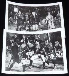 【映画スチール】越後獅子祭り　2枚セット　東映　昭和37年/小沢茂弘/松方弘樹