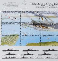 【切手】シエラレオネ切手　真珠湾攻撃　15枚入シート/中島97式艦上攻撃機 B5N2 KATE