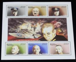 【切手】トーゴ切手　太平洋平和50周年　6枚入シート　山本五十六/東條英機/南雲忠一