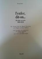L'enfer, dit-on-- : dessins secrets, 1919-1939 : du Grand verre de Marcel Duchamp à la Poupée de Hans Bellmer, suivi des propos d'un collectionneur sur l'édition clandestine et d'une notice sur le livre et les bonnes mœurs