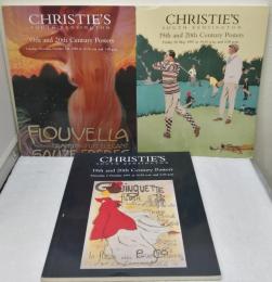 クリスティーズのポスター・オークションカタログ 3冊セット CHRISTIE'S 10th and 20th Century Posters 1996-97年の3冊