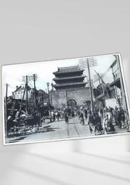 満洲 城門前の市街