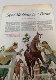 スクラップ資料（台紙貼り）  小説挿絵風／男性／ブランド名不明（B.M. ATKINSON表記）