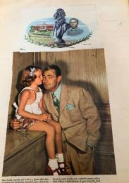 スクラップ資料（台紙貼り）  映画雑誌風・男性・少女