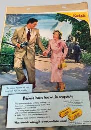 スクラップ資料（台紙貼り）  広告用パッケージ風・男性・女性・Kodak