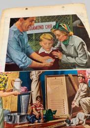 スクラップ資料（台紙貼り）  家族広告風・男性・女性・子供