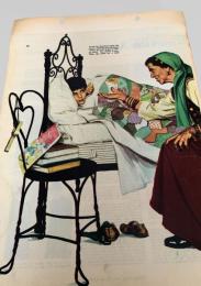 スクラップ資料（台紙貼り）  物語挿絵風・女性・子ども