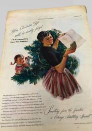 スクラップ資料（台紙貼り）  クリスマス広告風・女性・子ども