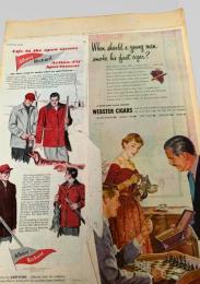 スクラップ資料（台紙貼り）  広告風・女性・男性／Albert Richard 作／人物イラスト