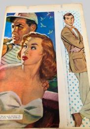 スクラップ資料（台紙貼り）  雑誌挿絵風・女性・男性・ロマンス