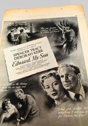 スクラップ資料（台紙貼り）  映画宣伝／Edward, My Son／Spencer Tracy・Deborah Kerr