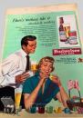 スクラップ資料（台紙貼り）  男性・女性／Budweiser ビール／1940?1950年代 アメリカ