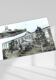 製鉄所遠景・ 江別高等女学校（北海道絵葉書）