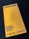 Lufthansa Flugplan Timetable Horario 01 Apr 76?30 Jun 76