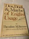 Dos Don ts Maybes of English Usage 英語用法の可否