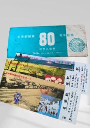 名寄駅開業80周年記念入場券セット（1983年9月）経年イタミあり。