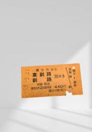 磯分内→釧路 硬券乗車券（昭和53年5月31日発行）