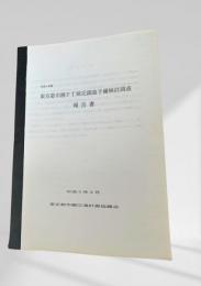 東京都市圏ＰＴ補完調査予備検討調査 報告書