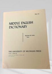 MIDDLE ENGLISH DICTIONARY　Part O.1
