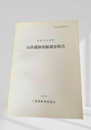 山添遺跡発掘調査報告