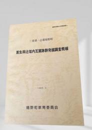釜生田辻垣内瓦窯跡群発掘調査概要