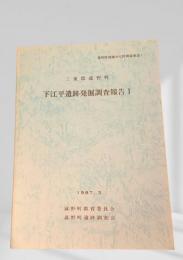 下江平遺跡発掘調査報告 I