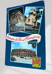 絵葉書：ニーム（Nimes）ローマ遺跡特集と手書きメッセージ（1973年）