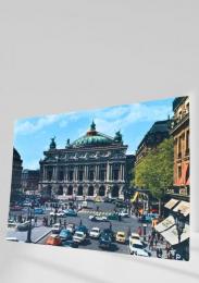 絵葉書：パリ・オペラ座と新婚旅行メッセージ（1970年代）