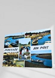 フランス　絵葉書 ANDERNOS SON PORT　仏アンダルノス港 写真付 直筆メッセージあり