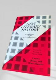 New Literary History Vol.25 No.1 Winter 1994　ニュー・リテラリー・ヒストリー 1994年冬号